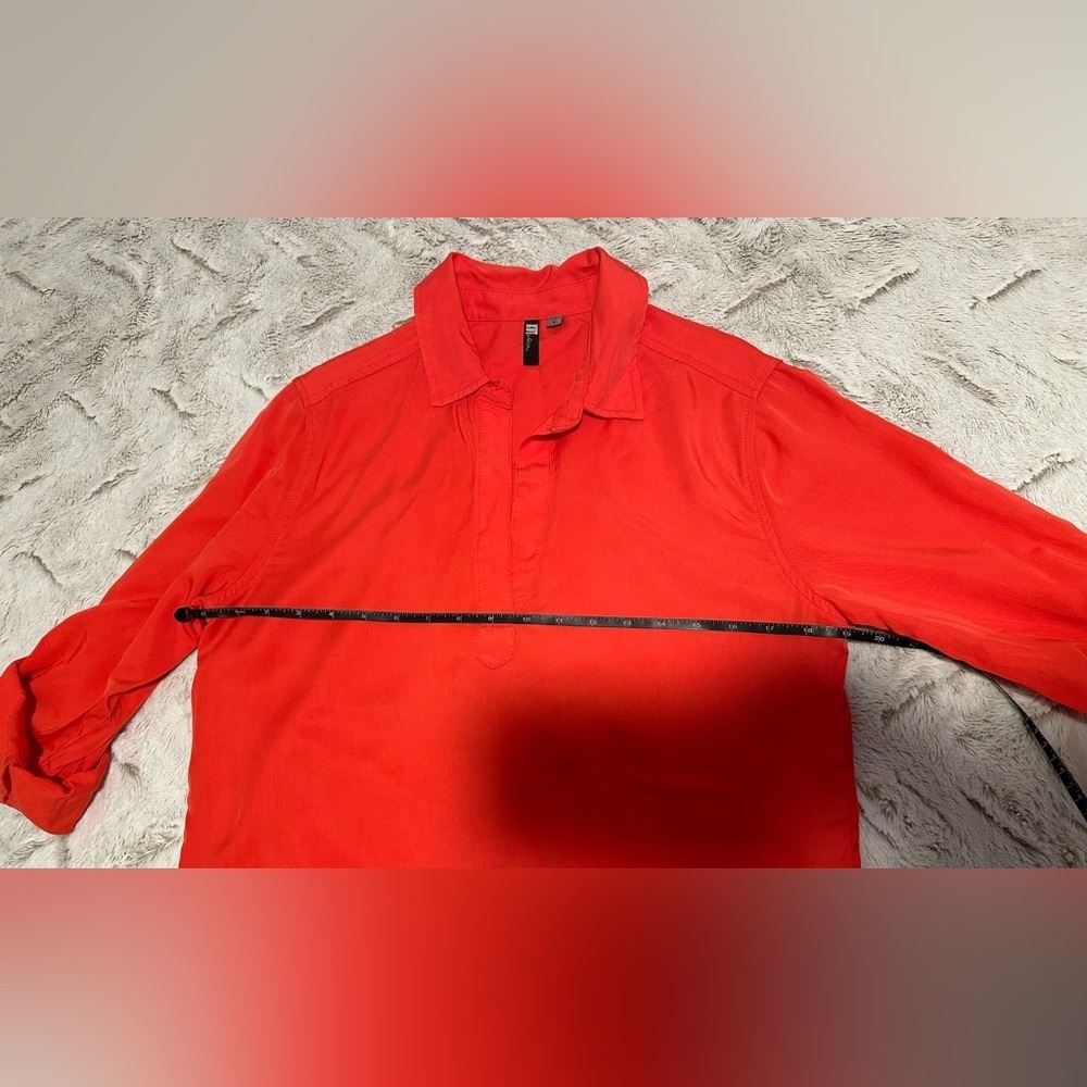 Kut from the Kloth Vibrant Red V Neck Dress - Picture 2 of 16